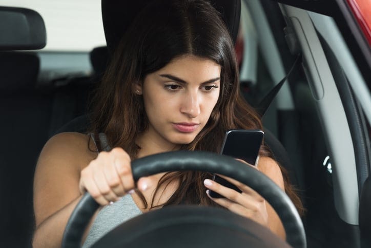 Woman social media stalking.