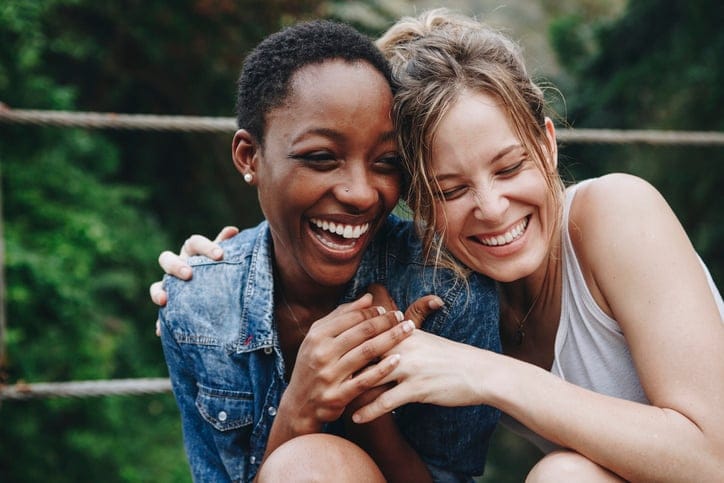 best friends soulmates laughing