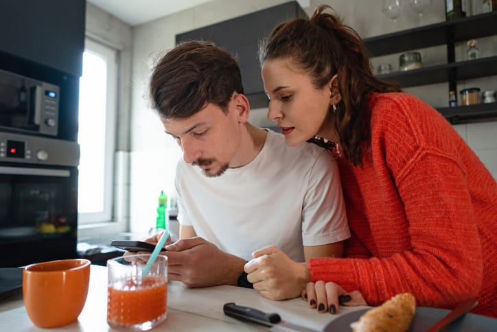 couple in kitchen