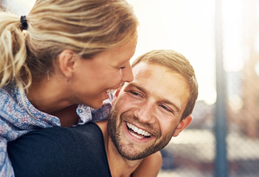 Loving couple close up