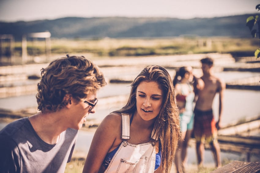 Young couple having discussion