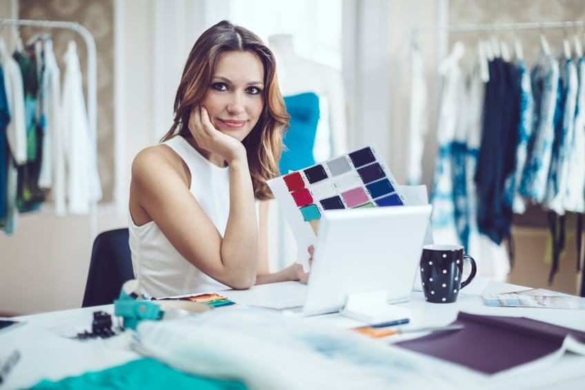 Young woman fashion designer