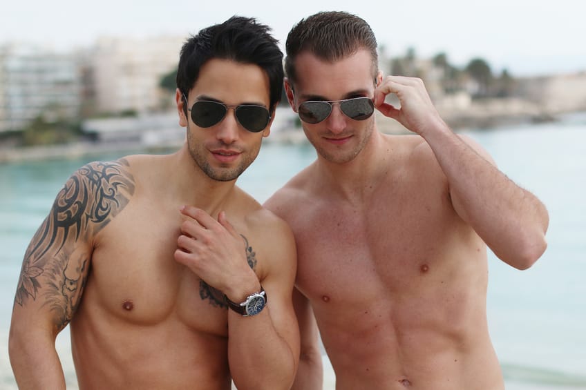 guys sunglasses beach creepy