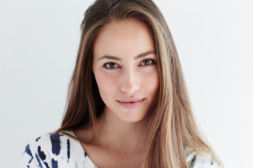beautiful woman portrait long hair