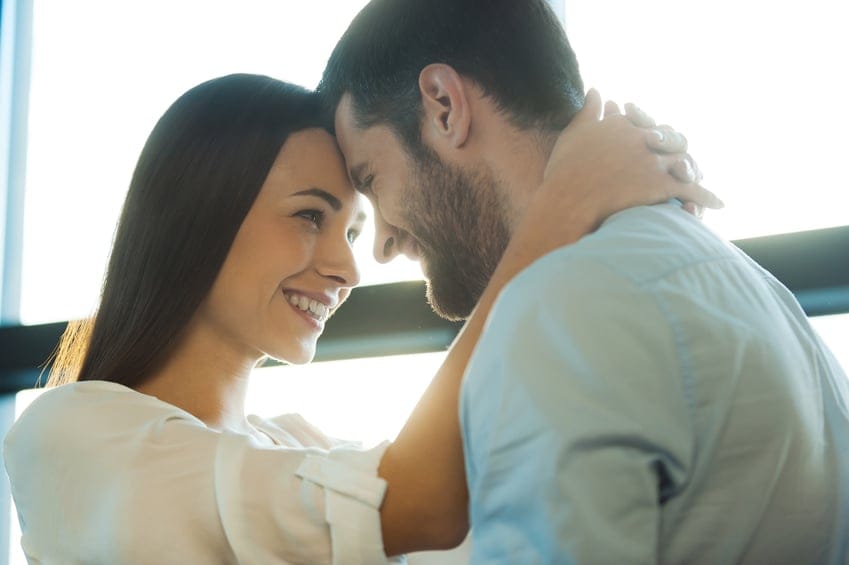 Couple embracing