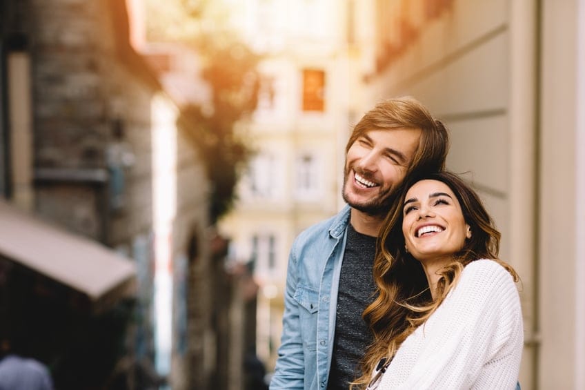Cute couple outside