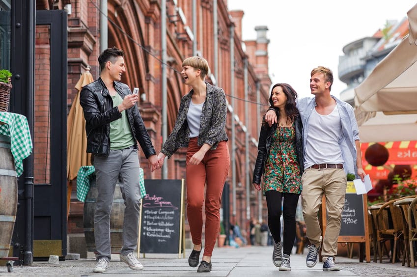 Friends at Berlin's Hackescher Markt