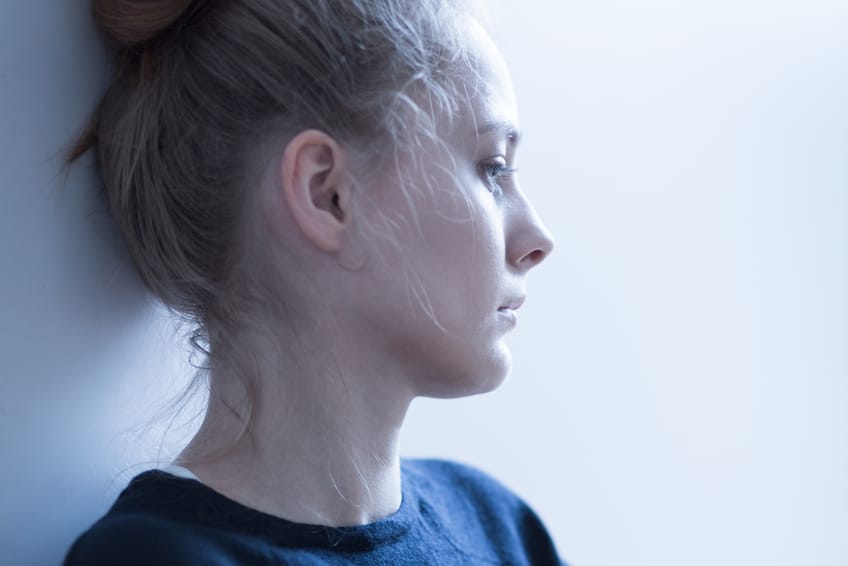 woman sad portrait