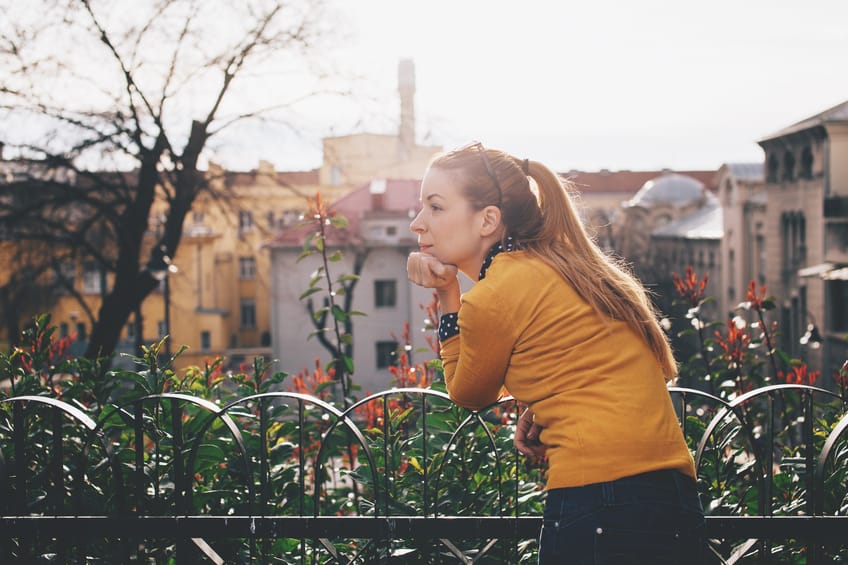 Young beautiful woman enjoying the view
