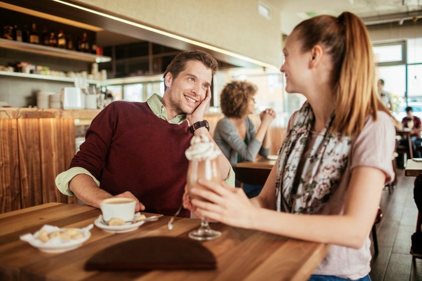 Close up of a happy couple enjoying time together