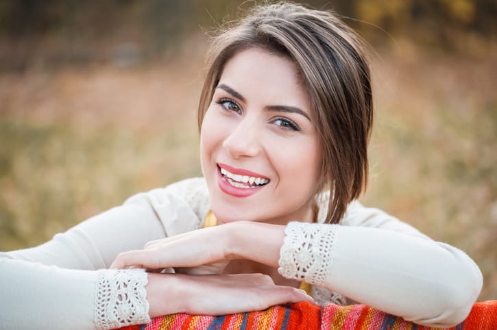 woman happy portrait smile