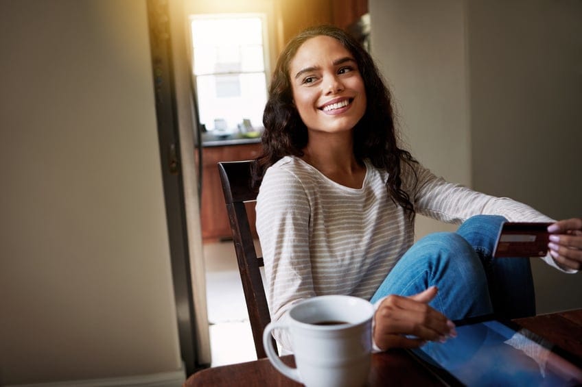 Young black girl smiling