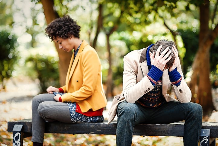 Desperate man refused by his girlfriend.