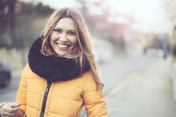 Outdoors portrait of a young woman