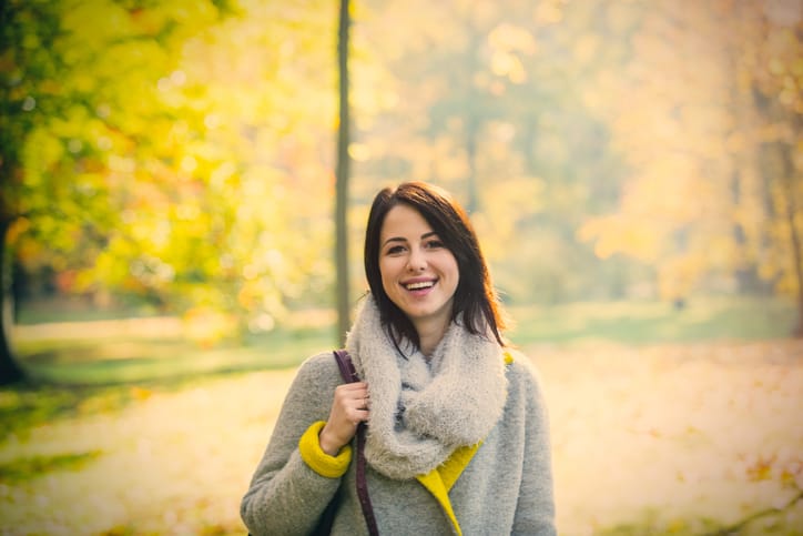 young woman happy