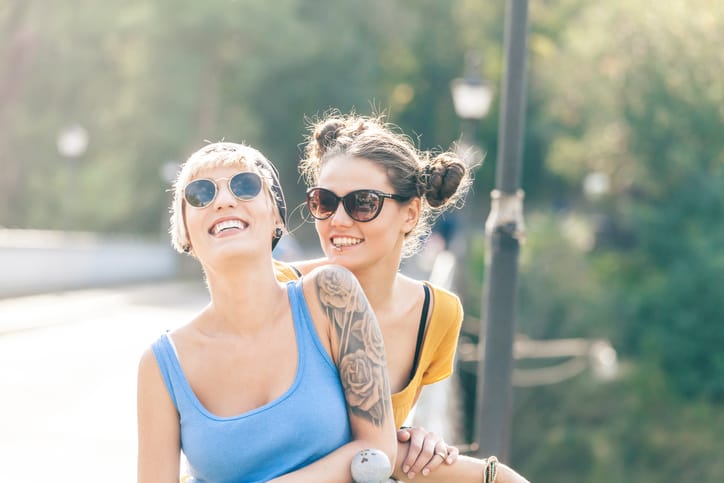 happy lesbian couple romance love