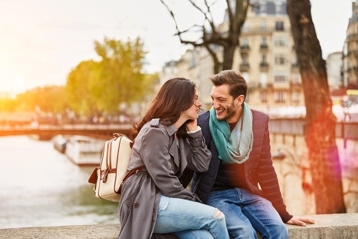 Shot of a happy young couple enjoying a day together in Paris