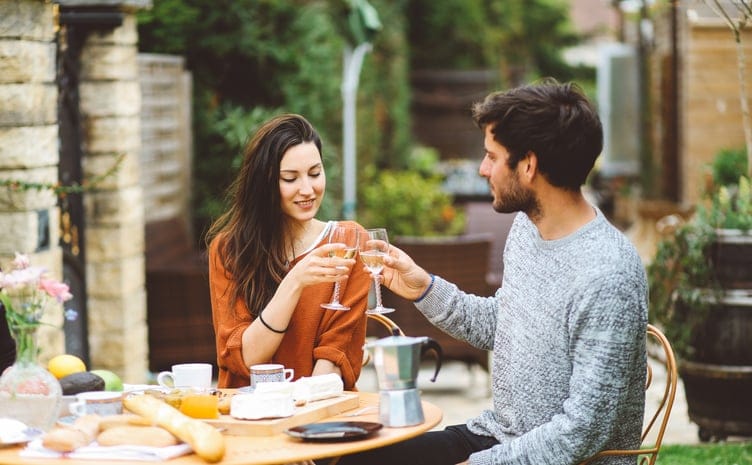 young couple cafe date love romance
