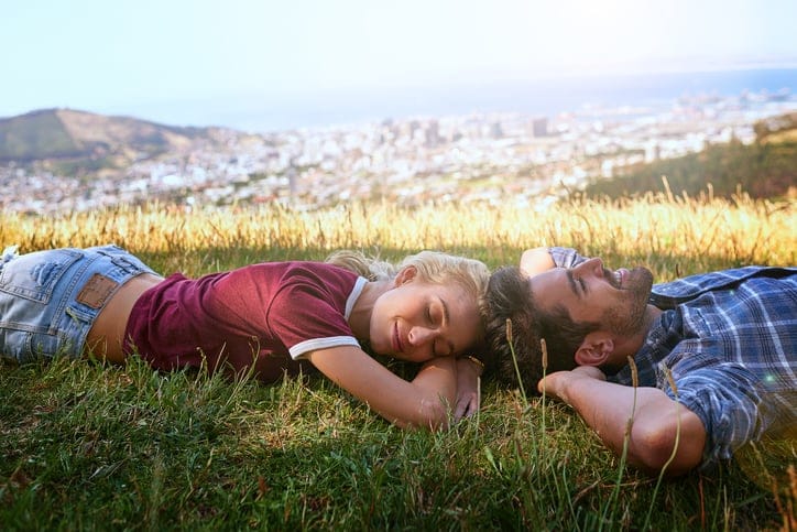 Shot of an affectionate young couple enjoying a day outdoors