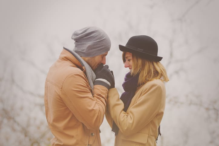 Couple enjoying outdoors..