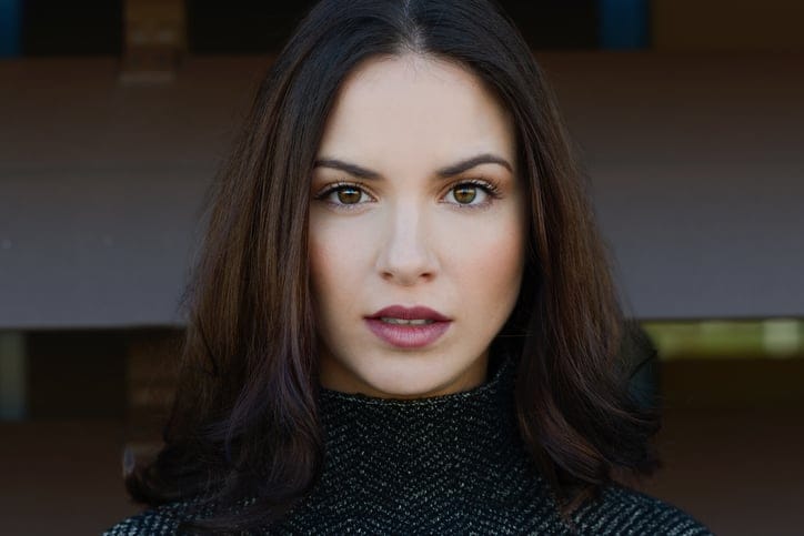 young woman serious portrait beautiful