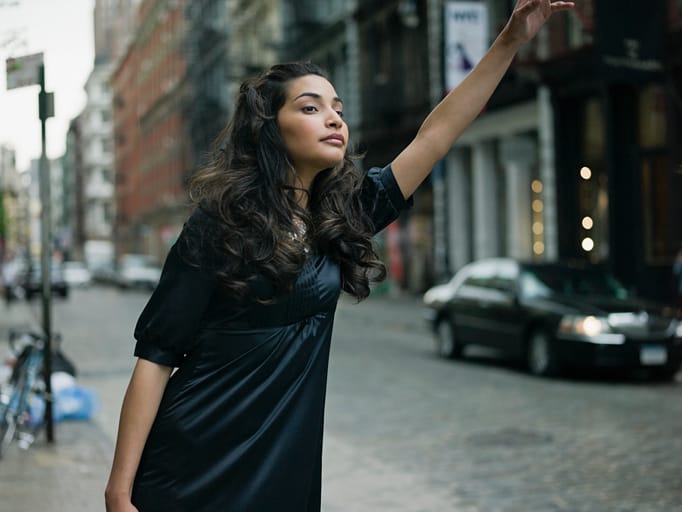 Woman in street