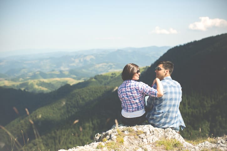 Couple on the mountain