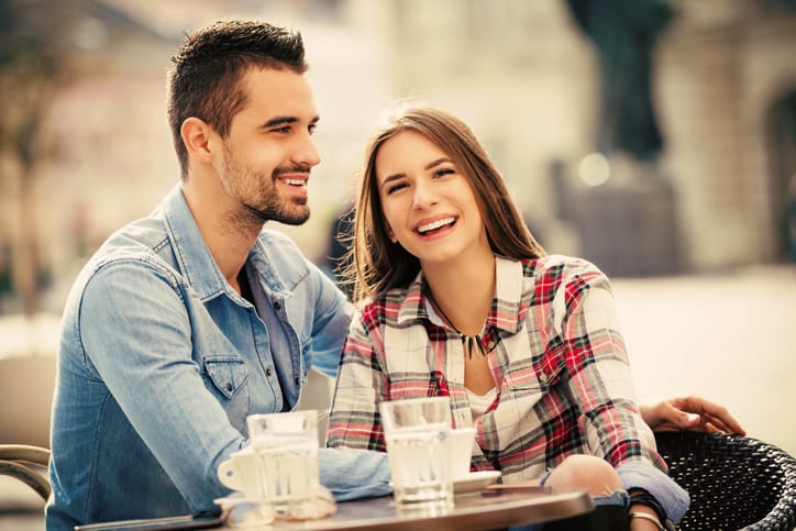 couple out for coffee