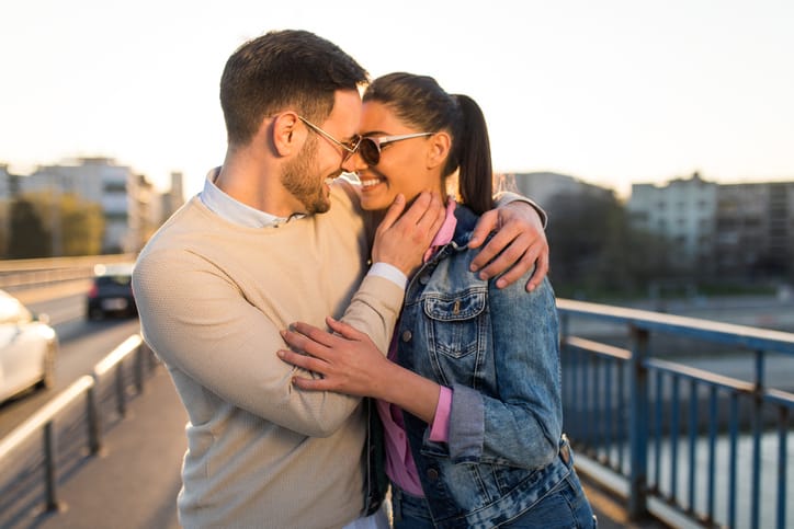 Image of young couple in love embracing