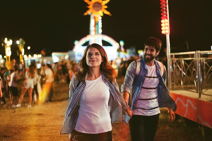 Couple fairground