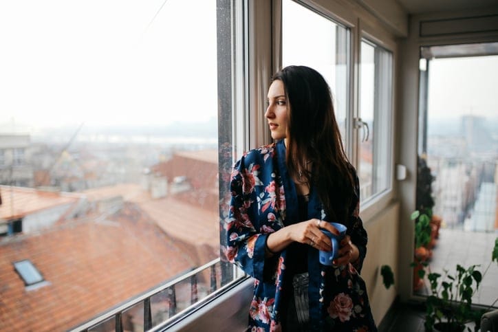 Young woman relaxing at home