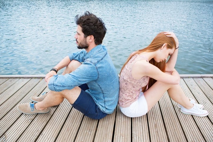 Young couple having relationship problems
