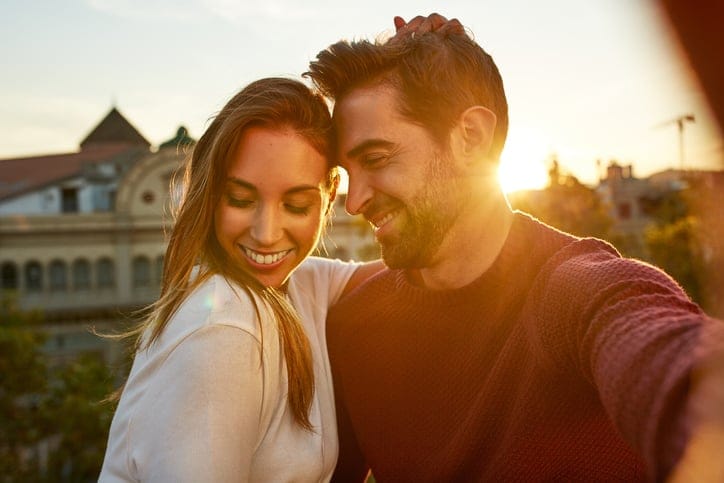 couple happy dating love