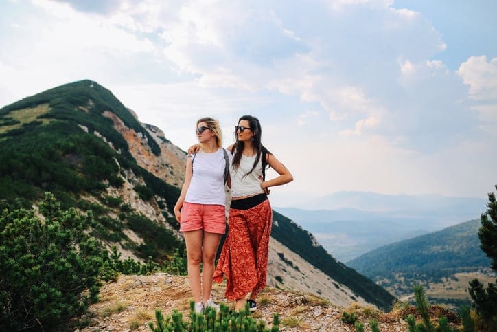 Two young women in Croatia.