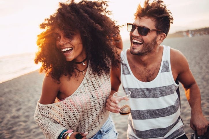 Beautiful people having fun for summer time.