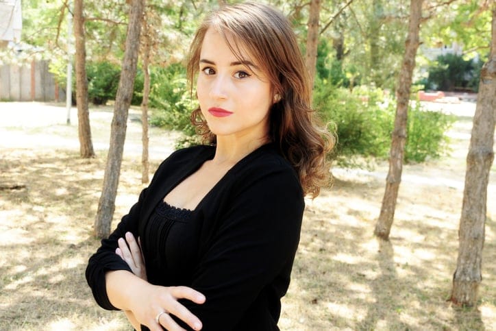 Young woman waiting for boyfriend