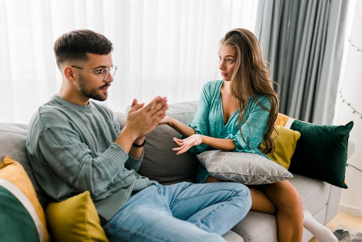 couple having a serious conversation