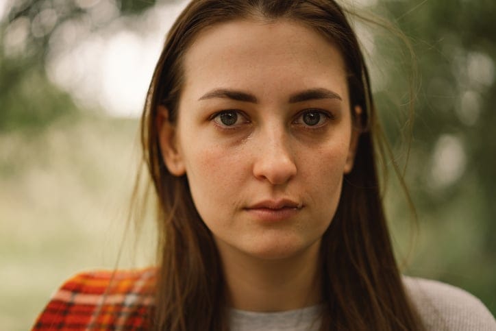 depressed young woman