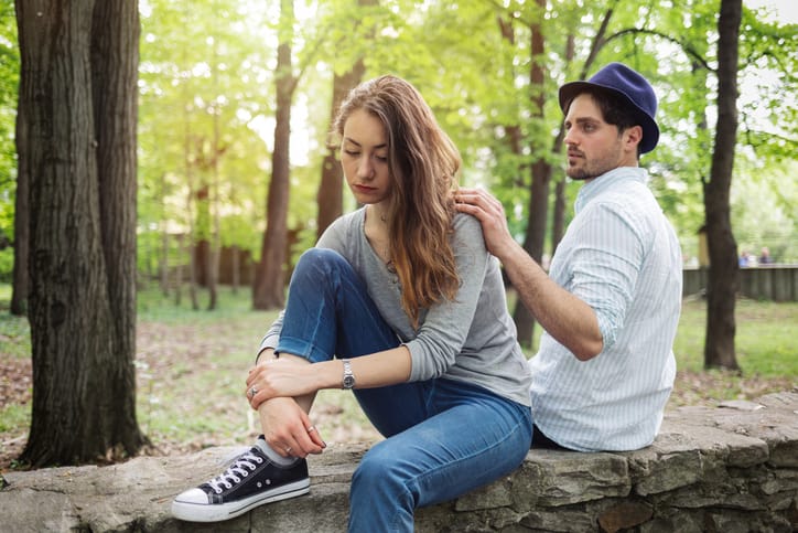 Couple breaking up