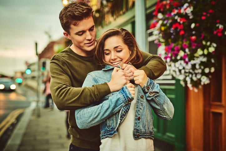 Cropped shot of a loving young couple out on a date