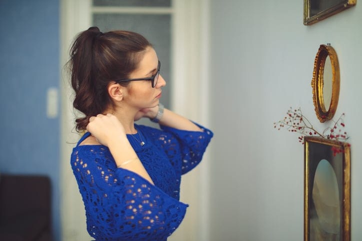 Young woman at home
