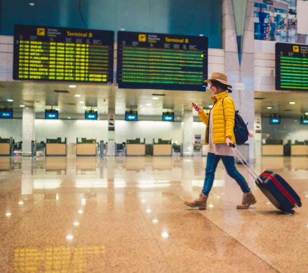 Woman at the airport.