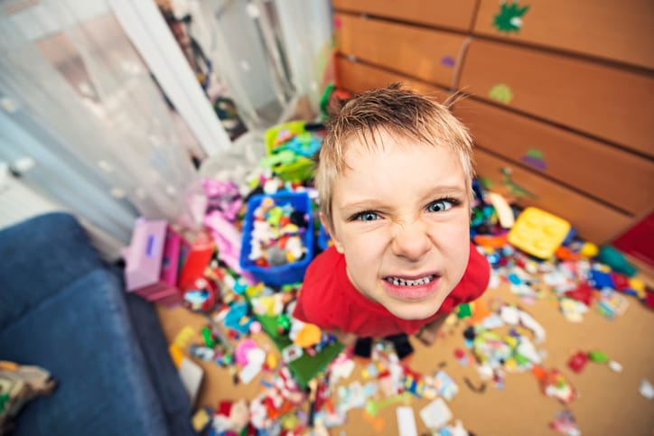 A messy little boy.