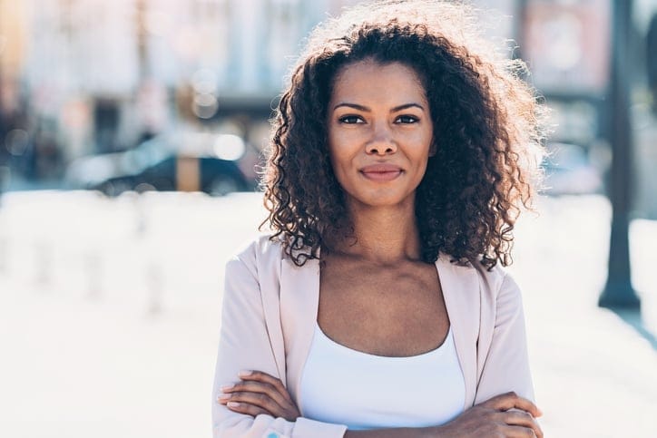 Smiling young African-American woman