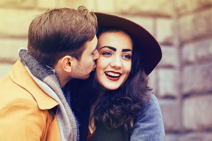 kissing couple