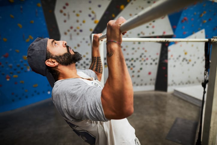 An alpha male at the gym.