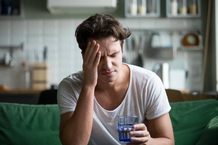man with a hangover