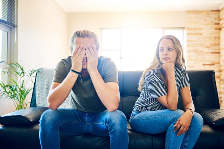 Man and wife in an argument.