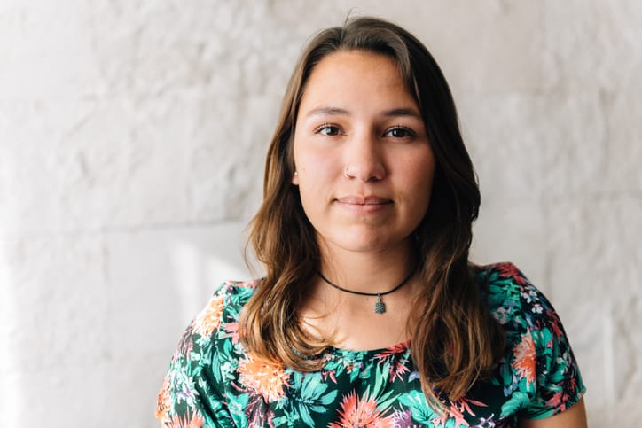 portrait of smiling mexican woman
