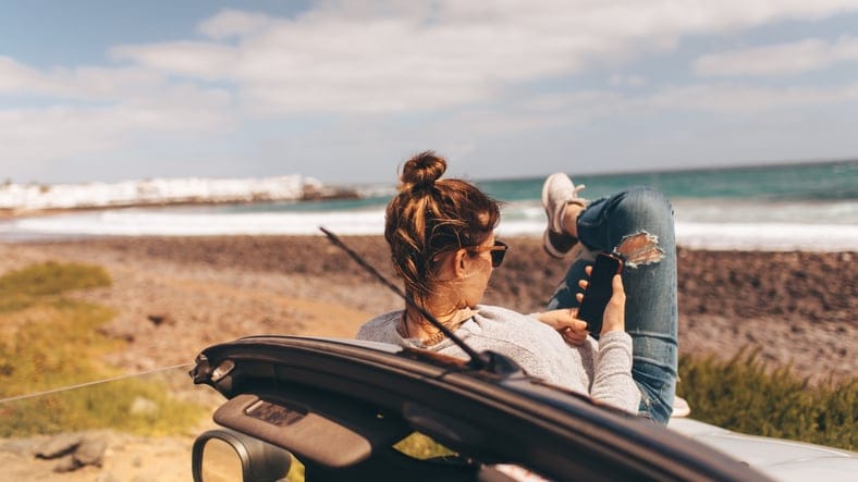 Using a mobile phone during travel